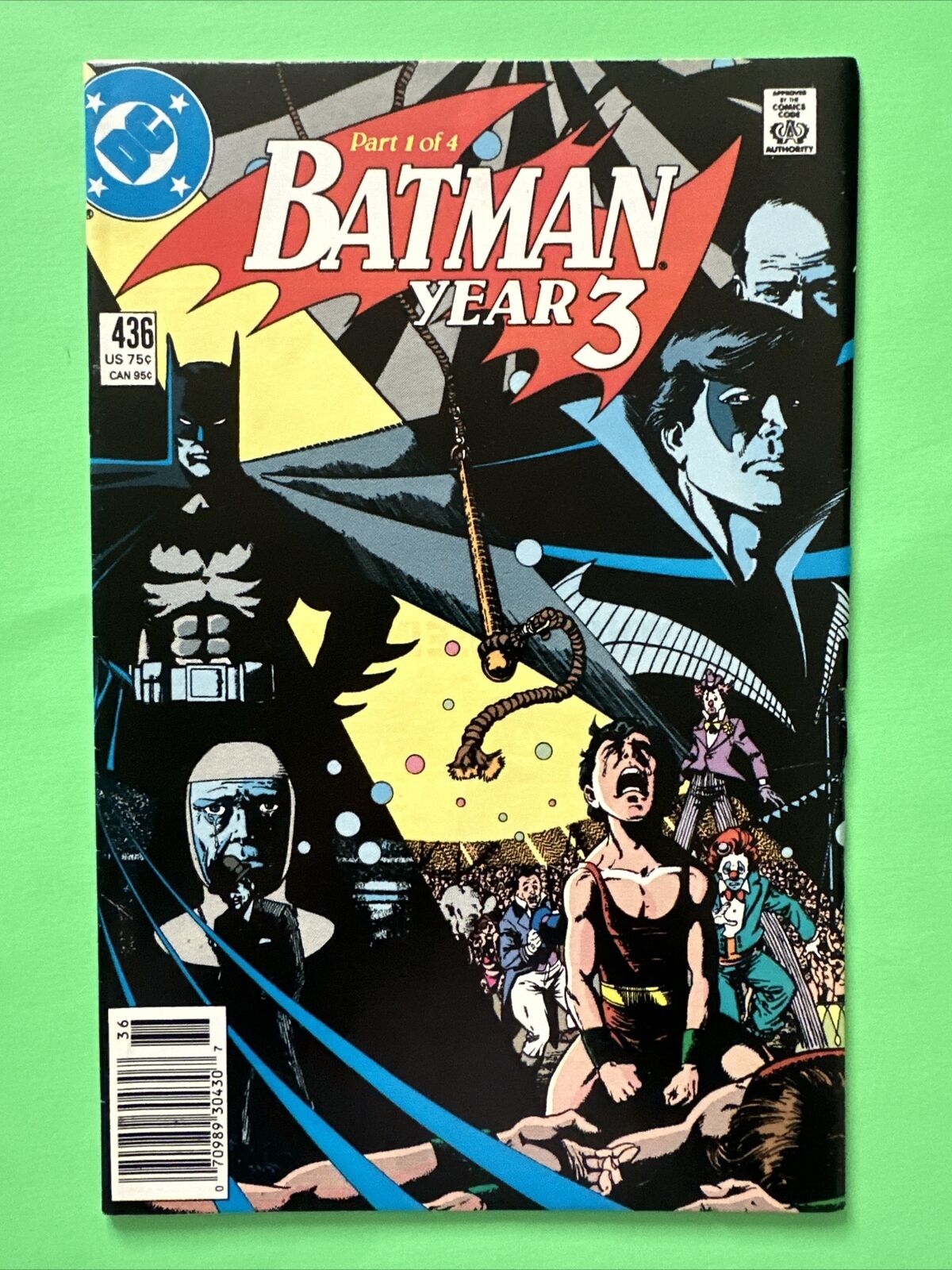 Batman #436 Year 3 1st Appearance Tim Drake, Robin Newsstand DC 1989