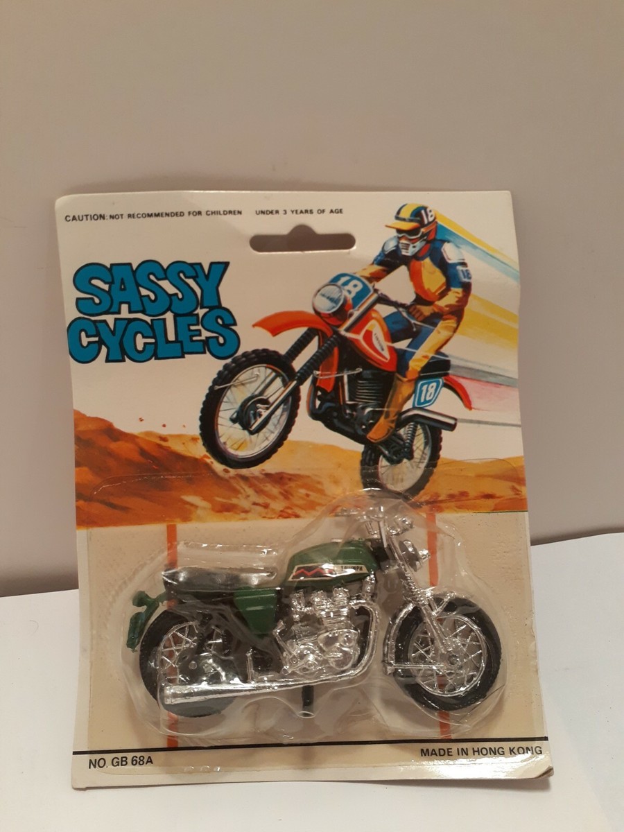 SASSY CYCLES GB 68A KAWASAKI MOTORCYCLE Set of 4 Colors Blue,Green