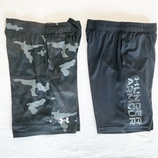 Under Armour Boys Athletic Shorts 2-Pack Camo Black Lightweight size YMD