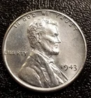 1943 Lincoln Wheat Penny Cent Steel #10 Unc