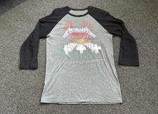 Vintage METALLICA Master Of Puppets Long Sleeve T-Shirt 90-00’s Baseball Jersey