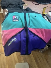 Jordan Mens Colorblock Full Zip Vest Black Te...