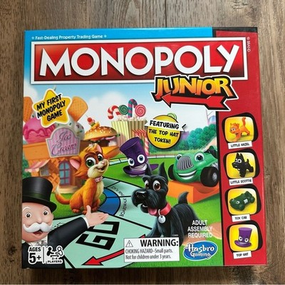 Monopoly Junior, All Pieces Included, Hasbro Gaming, Family Game Night, Classic