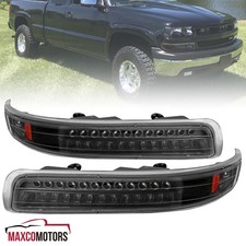 Black Bumper Lights Fits 1999-2002 Chevy Silverado 00-06 Tahoe Suburban Led Lamp