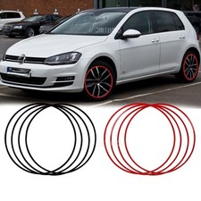 4 Wheel Hub Rim Edge Protect Ring Tire Guard Aluminum For VW Golf MK7.5 MK7 MK6