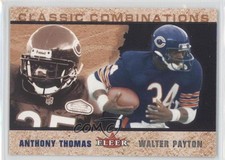 2002 Fleer Tradition Classic Combinations Anthony Thomas Walter Payton HOF 9bp
