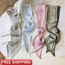 4/5pcs Women's Headscarf Simple HeadWear Silk Hair Ties Graceful Fashion Scarf