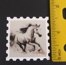 Beautiful Wild Horses Stamp Style Sticker W