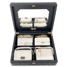 CHANEL Success Story Bag 4-piece set Lambskin/Calfskin/Sequins Black/White A...