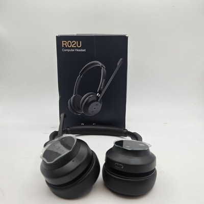 Rown Fusny R02U Computer Headset Wireless Bluetooth Noise Cancelling Comfort...