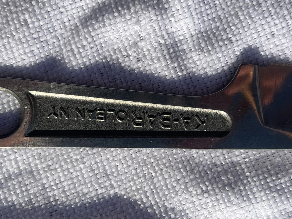 Cuchillo llave forjada KaBar con funda de 3 pulgadas, hoja de acero inoxidable de alto carbono 425 Foto 4 de 4