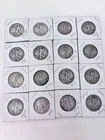 Lot of 16 Walking Liberty Half Dollar silver coins, 1918-1944, circulated