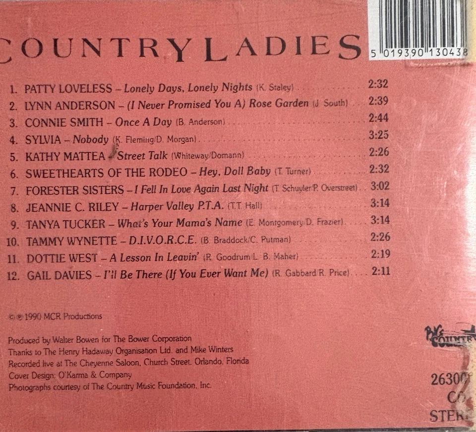 COUNTRY LADIES - Various CD 1990 Big Country Exc Cond! - image 2 of 2