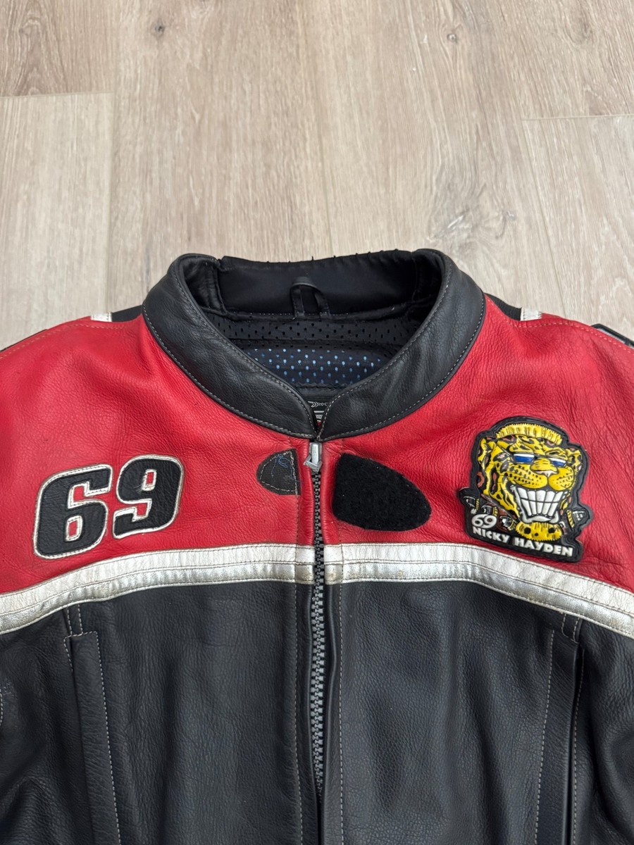Nicky Hayden Joe Rocket #69 Leather Motorcycle Jacket Size 44