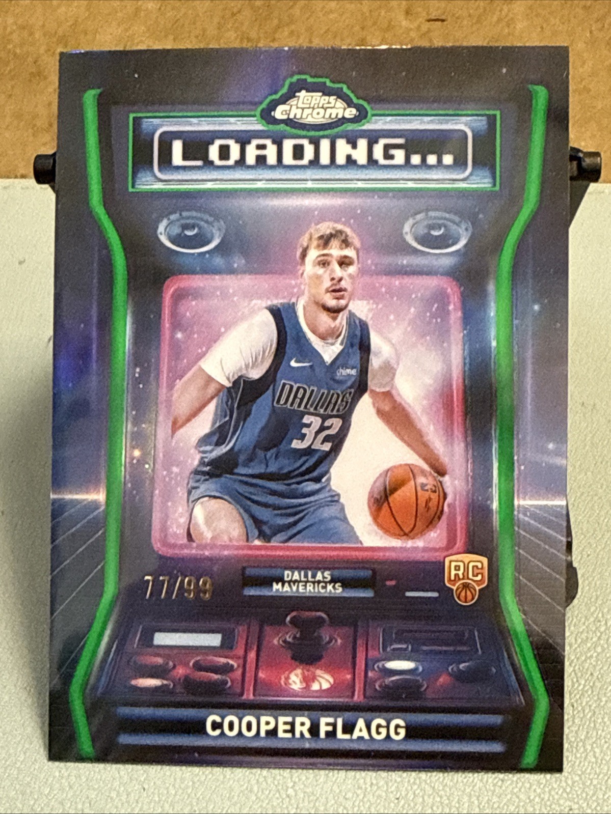 2025-26 Topps Chrome Cooper Flagg RC Rookie Loading Green  77/99