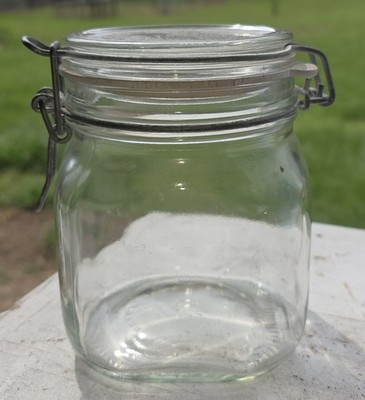 Fido Bormioli Rocco Glass 3/4 L Container Jar With Lid Made In Italy