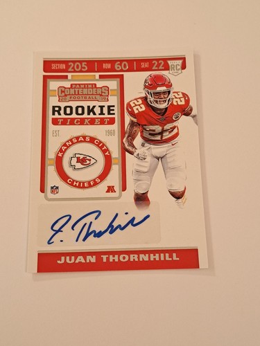 JUAN THORNHILL RC AUTO 2019 CONTENDERS ROOKIE TICKET AUTO