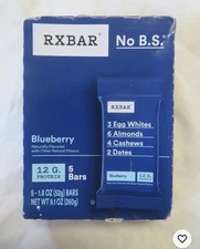(5) RXBAR Protein Bar Blueberry Flavor 1.8 Oz Each