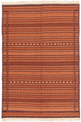 Kelim Sirjan Teppich 165x240 cm handgewebt Wolle Persien Unikat Neu