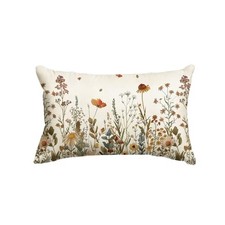 Fall Flowers Throw Pillow Cover 12x20 Inch, 20" x 12" Pack of 1 Multicolor