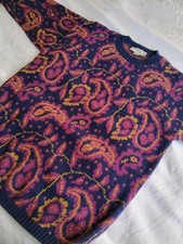 VINTAGE MADE USA KNIT SWEATER PULLOVER SIZE LARGE MEN'S AND WOMEN'S KNITTED