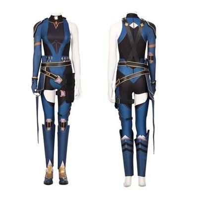 VALORANT Reyna Women Cosplay Jumpsuit Outfit Halloween Armor Prop Battle Suit