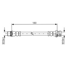 Bremsschlauch hinten links für Renault Kangoo BE KW0/1 FW0/1 | 24017665