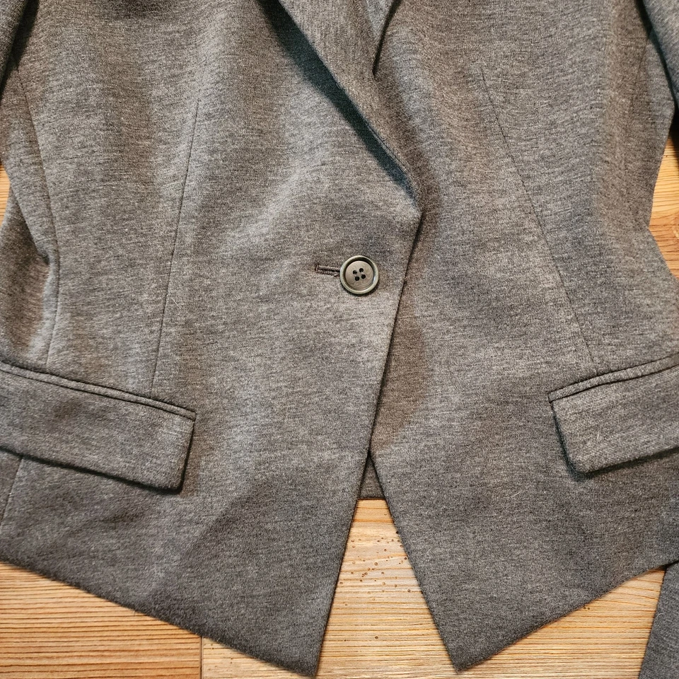 Blazer BCBGMaxAzria para mujer S gris asimétrico Foto 4 de 4