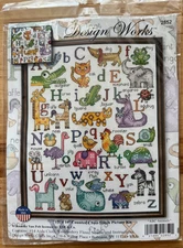 Design Works ALPHABET SAMPLER KIT featuring Cartoon Style Animals - NEW!