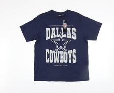 Primark Herren T-Shirt blau Dallas Cowboys NFL Grafik Größe S