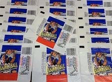 19X 1989-90 FLEER NBA BASKETBALL WAX PACK WRAPPERS WRAPPER LOT HOOP VALUE RARE
