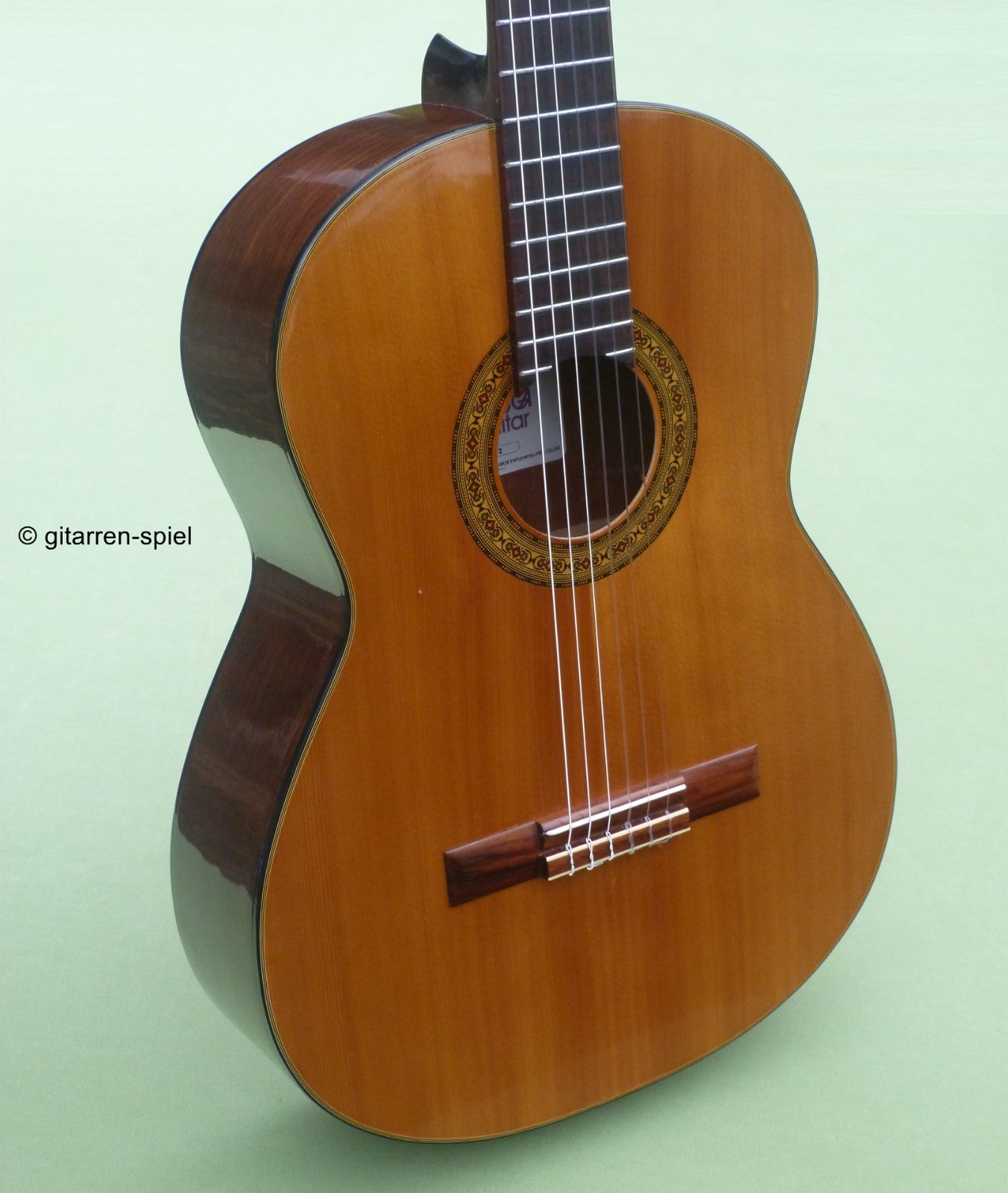 4 / 4 Vintage Konzert-Gitarre Kasuga G-312 Made in Japan Fichte Mahagoni Rar Top!2