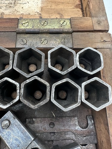 Antique Starrett 443-B Ratchet Wrench Socket Set Circa 1916 Incomplete Wood Box - Picture 19 of 23