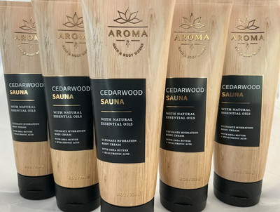 5 (FIVE) Aroma CEDARWOOD SAUNA Patchouli & Eucalyptus CREAM Bath and Body Works