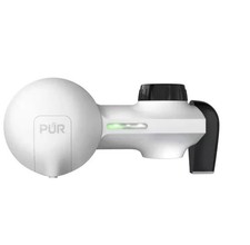 PUR Plus Horizontal Faucet Mount Water Filtration System in Matte White