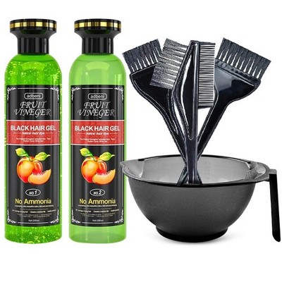 Adbeni Fruit Vinegar hair Colour Black | Ammonia Free Herbal Hair Dye Gel 500ml