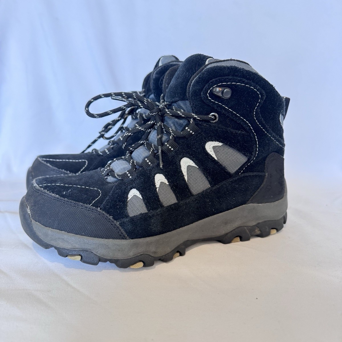 Lands End Womens Trekker Hiking Snow Boots Black Suede Size 7.5 Outdoor Gorpcore View 3