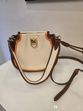 Mulberry Mini Iris Hobo Shoulder Bag Canvas And Brown Leather