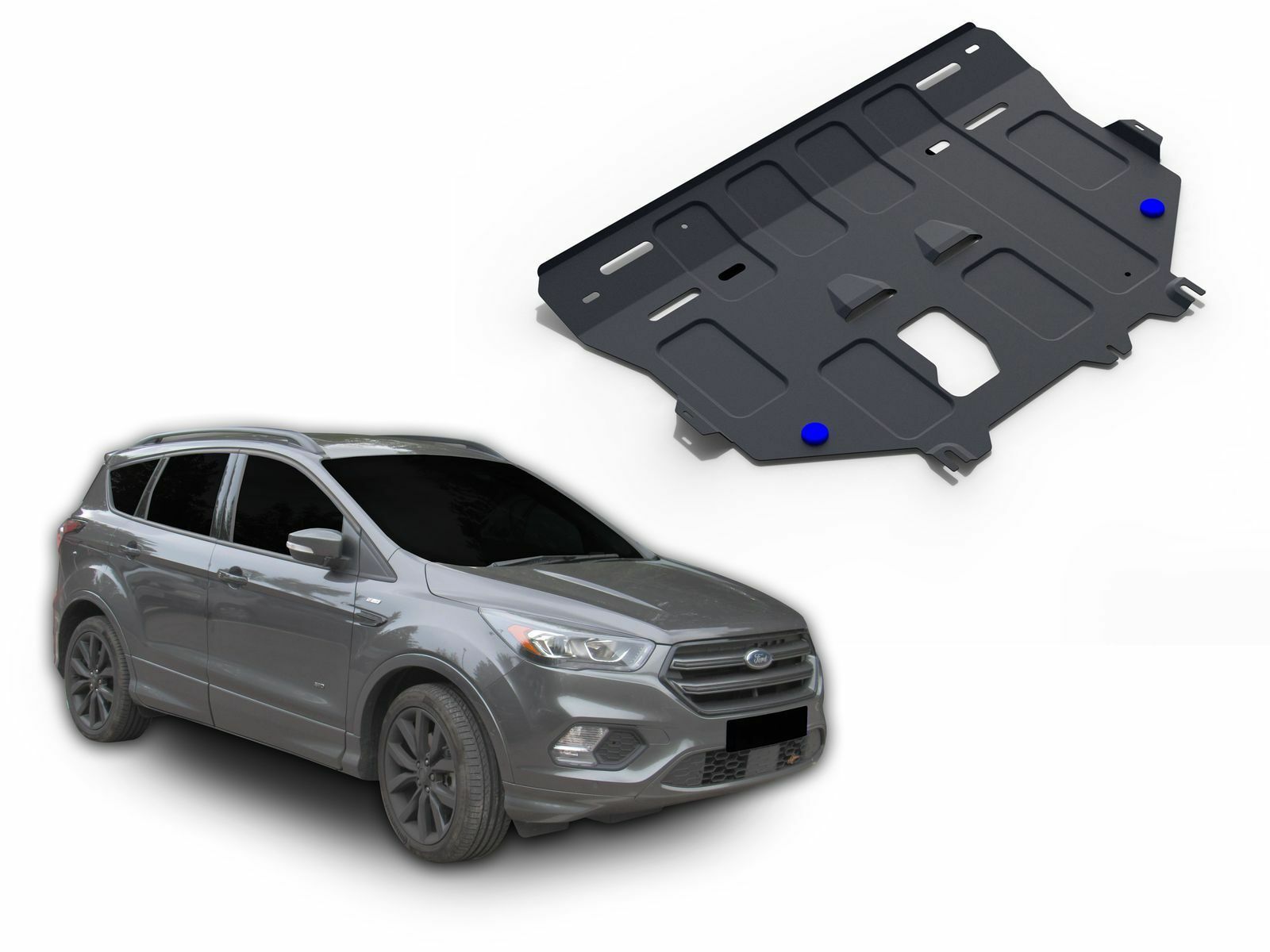 Protection sous moteur Ford Kuga en acier pour chemins et routes d'hiver