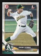 2018 Bowman Draft #BD-179 Jeremy Eierman Oakland Athletics