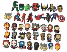 Lot 20 Marvel Shoe Charms Deadpool Wolverine Fits Crocs Wristband Accessories