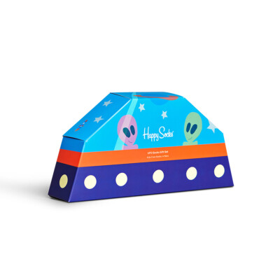 4 Paar - Happy Socks - Kids Space Geschenk Box - Baumwolle