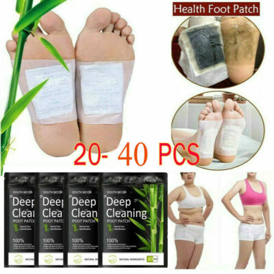 20/40PCS Detox Foot Pads Patch Detoxify Toxins Relief Deep Cleansing Herbal Pads