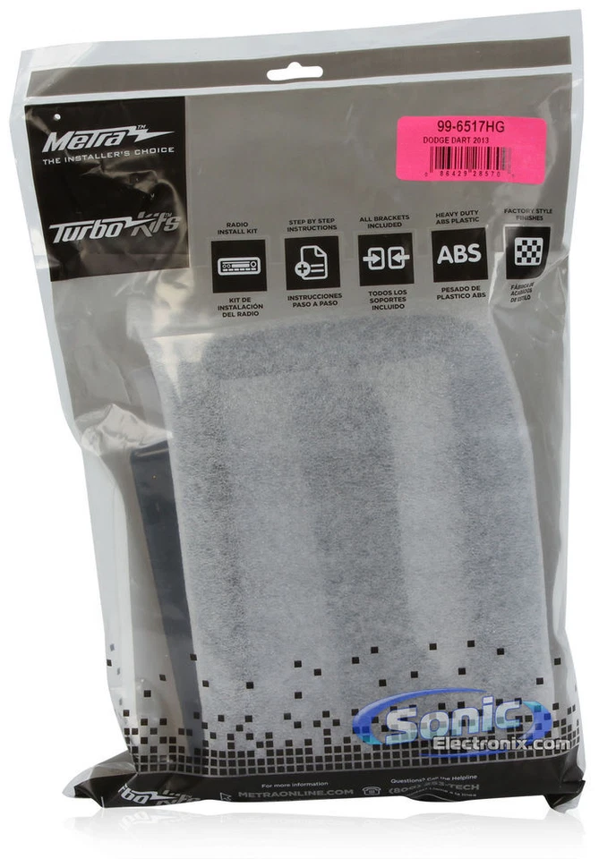 Metra 99-6517HG Single DIN Stereo Installation Dash Kit for 2013-Up Dodge Dart - Image 2 of 2