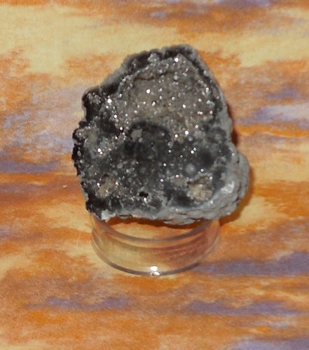 Anello da esposizione argento aura cristallo riempito Geode Agata NUOVO 3,8 oz 1,25" x 2,25" - Foto 2 di 6