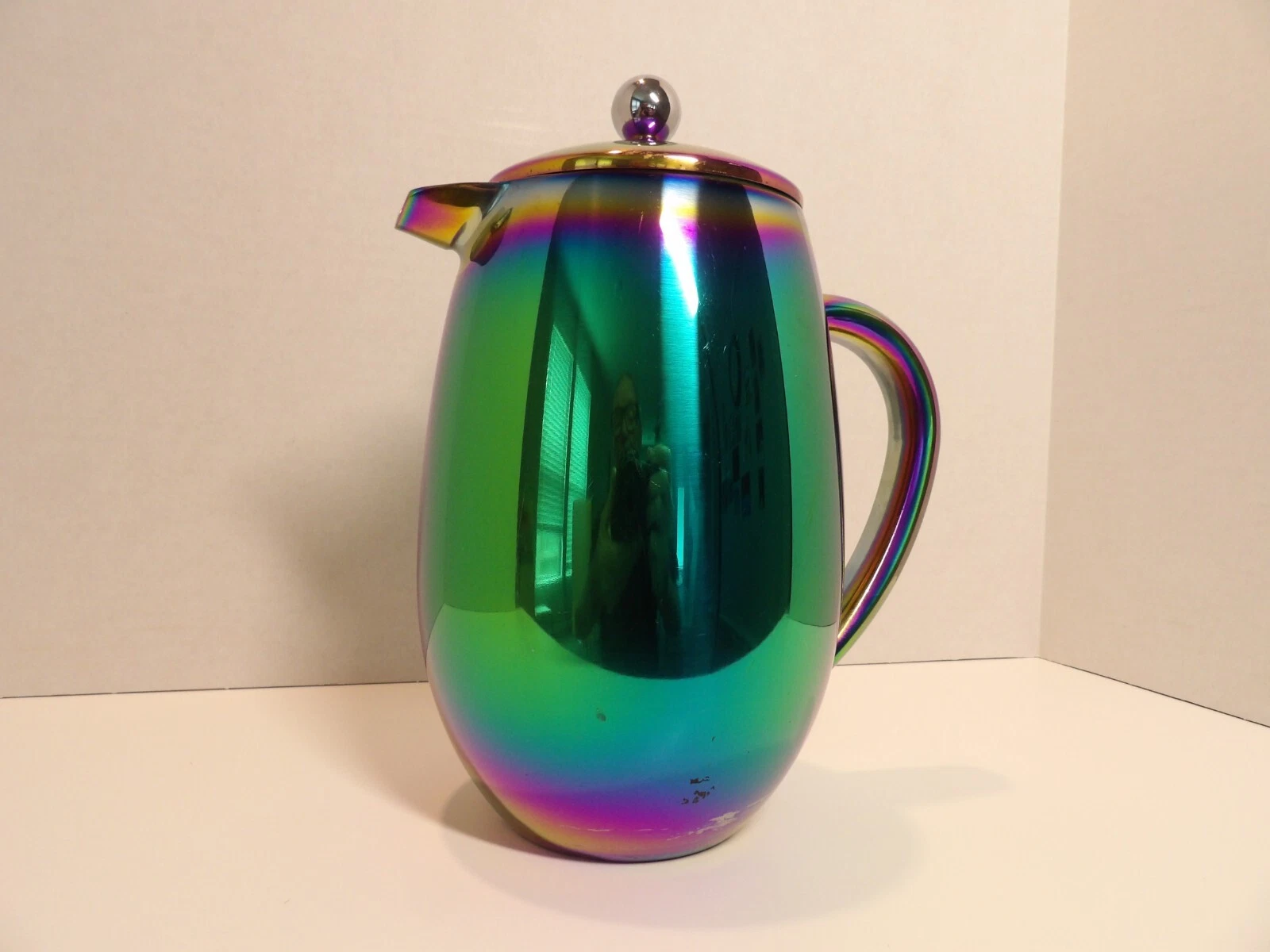 Coco + Lola Coffee Press Iridescent Stainless Steel Double Wall French Press