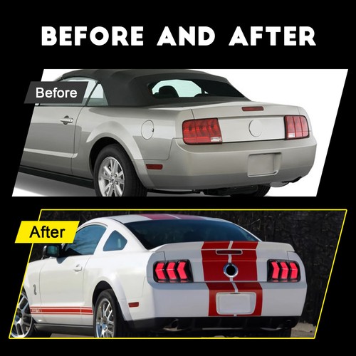 HC LED Tail Lights For Ford Mustang 2005-2009 Start up AnimationTurn Signal - Picture 2 of 11