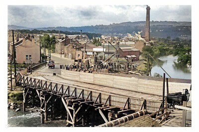 ptc2455 - Yorks. - Holzbau der Keighley Bridge über Worth - Druck 6x4