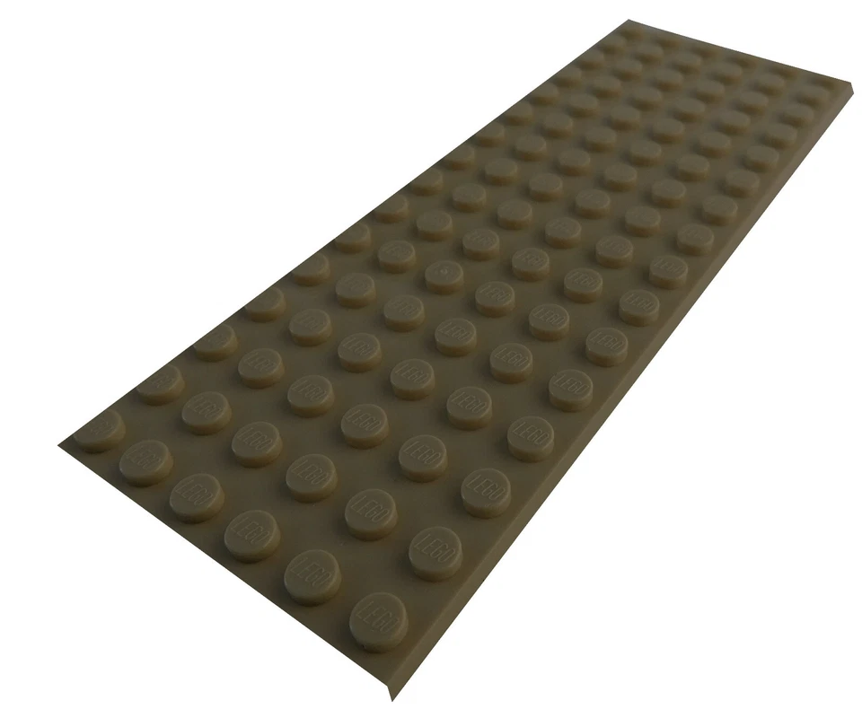 Lego 2 Stück dunkelbeige (dark tan) Platte 6x16 3027 Neu Platten Basics  - Bild 1 von 1