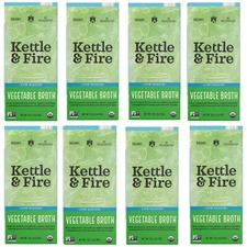 Kettle And Fire Broth Vegetable Cooking Light Sodium 32 oz (Pack Of 8)